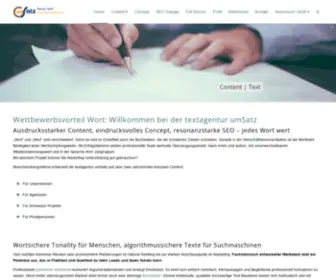 UM-Satz.de(Fachmännische Texte aus Herrenberg überzeugen in der Sprache Ihrer Kunden) Screenshot