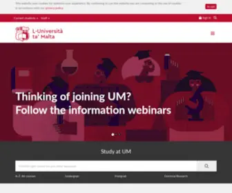 UM.edu.mt(L-Università ta' Malta) Screenshot