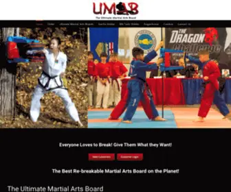 Umab.com(UMAB is the manufacturer of the Ultimate Martial Arts Board (UMAB)) Screenshot