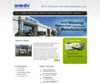 Umai.com(A leading provider of electronic manufacturing services to OEMs nationwide) Screenshot