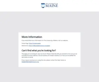 Umaineadmissions.org(The University of Maine) Screenshot