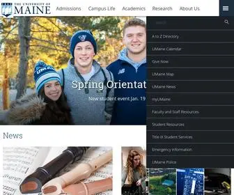 Umaine.edu(UMaine is the state's premier public university and) Screenshot