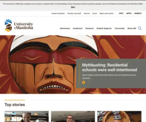 Umanitoba.ca(University of Manitoba) Screenshot
