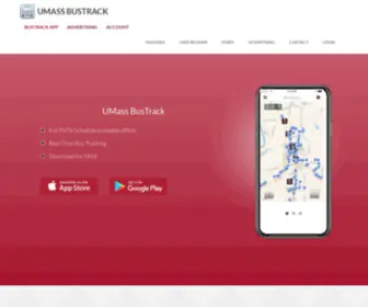 Umassbustrack.com(UMass BusTrack) Screenshot