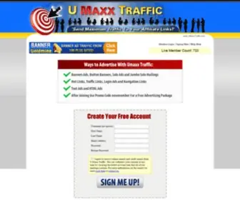 Umaxxtraffic.com(Safelist) Screenshot