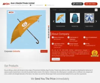 Umbrellamanufacturers.net(Avon All Types of Umbrellas and Luggage Bags Manufacturer Estb 1969) Screenshot