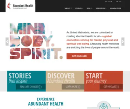 Umcabundanthealth.org(United Methodist Church Abundant Health Initiative) Screenshot