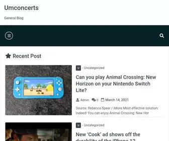 Umconcerts.org(General Blog) Screenshot