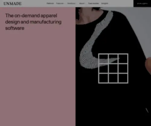 UMD.studio(Unmade helps fashion and sportswear brands connect demand directly to production) Screenshot
