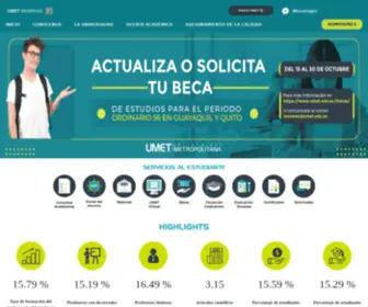 Umet.edu.ec(Universidad Metropolitana En Ecuador) Screenshot