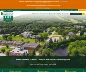 UMFK.edu(The University of Maine at Fort Kent) Screenshot