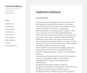 Umformverfahren.de(Umformverfahren) Screenshot