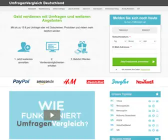 Umfragenvergleich.de(Geld verdienen mit bezahlten Online) Screenshot