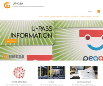 Umgsa.org(University of Manitoba Graduate Students' Association) Screenshot