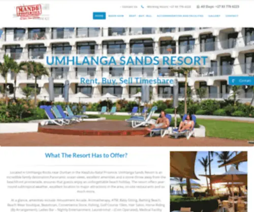 Umhlanga-Beach-Holidays.co.za(Umhlanga Sands Resort) Screenshot