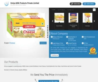 Umiyamilk.com(Umiya Milk Products Private Limited) Screenshot