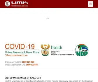 UMK.co.za(United manganese of kalahari united manganese of kalahari) Screenshot