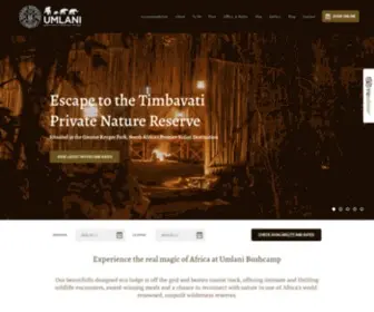 Umlani.com(Umlani Bushcamp) Screenshot