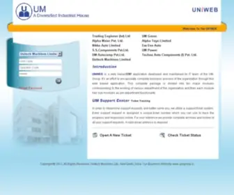 Umlerp.com(Unitech Machines Limited) Screenshot