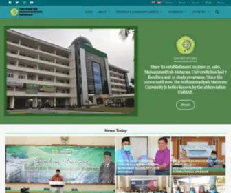 Ummat.ac.id(Universitas Muhammadiyah Mataram) Screenshot