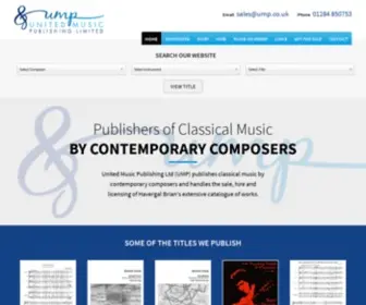 UMP.co.uk(United Music Publishing Ltd (UMP)) Screenshot