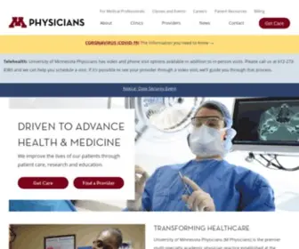 Umphysicians.org(University of Minnesota Physicians) Screenshot