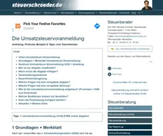 Umsatzsteuer-Voranmeldung.de(Umsatzsteuervoranmeldung Termine) Screenshot
