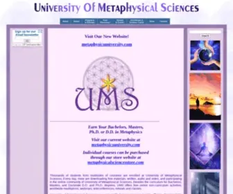 Umsonline.org(Metaphysical University) Screenshot