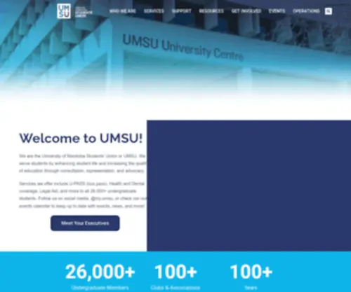 Umsu.ca(The University of Manitoba Students' Union) Screenshot