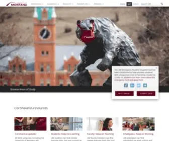 UMT.edu(University of Montana) Screenshot