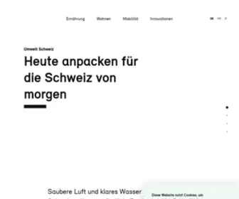 Umwelt-SChweiz.ch(Bundesamt für Umwelt) Screenshot