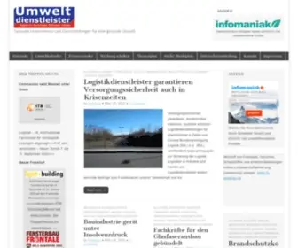 Umweltdienstleister.de(Gesunde Unternehmen und Dienstleistungen für eine gesunde Umwelt) Screenshot