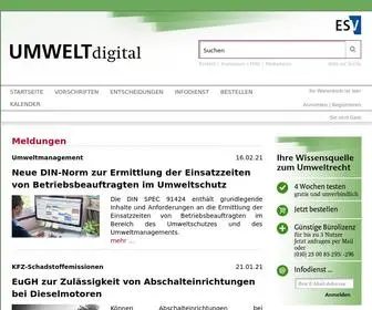 Umweltdigital.de(Vorschriften & Entscheidungen) Screenshot