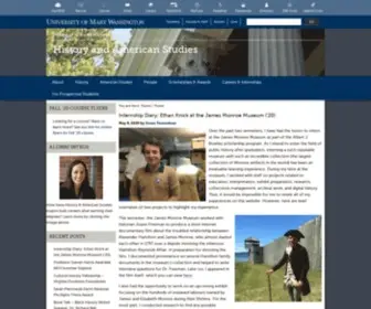 Umwhistory.org(History and American Studies) Screenshot