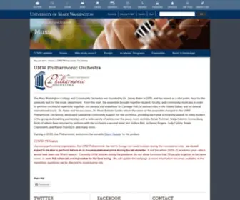 Umwphilharmonic.com(UMW Philharmonic Orchestra) Screenshot