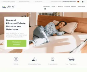 Una-Organic.de(Naturlatex Matratzen online kaufen) Screenshot