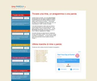 Una-Parola.it(Trova rime o parole per scrabble) Screenshot