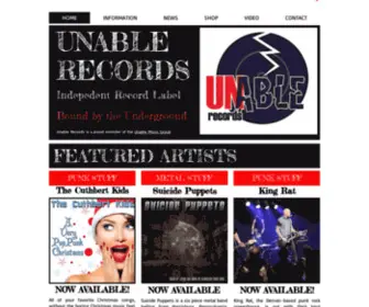 Unablerecords.com(Unable Records) Screenshot