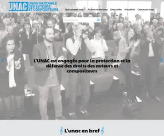 Unac-Auteurs-Compositeurs.org(Union Nationale des Auteurs et Compositeurs) Screenshot