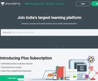 Unacademy.com(Prepare for examinations and take any number of courses from various topics on Unacademy) Screenshot