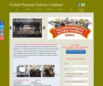 UnacPeace.org(United National Antiwar Coalition) Screenshot