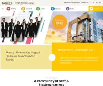 Unaki.ac.id(Universitas AKI) Screenshot