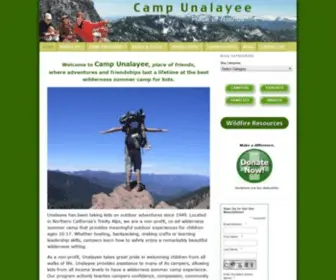 Unalayee-Summer-Camp.com(A Summer Camp for kids in the Trinity Alps Wilderness Area of Northern California) Screenshot