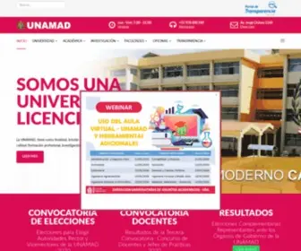 Unamad.edu.pe(Universidad Nacional Amazonica de Madre de Dios) Screenshot