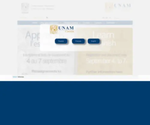 Unameseca.com(UNAM-CANADA) Screenshot