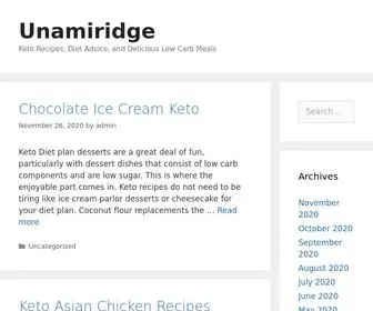 Unamiridge.com(Keto Recipes) Screenshot