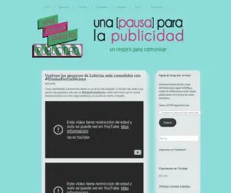 Unapausaparalapublicidad.com(Una pausa para la publicidad) Screenshot