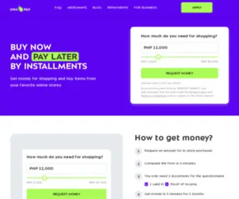 Unapay.com.ph(Buy now pay later with UnaPay) Screenshot