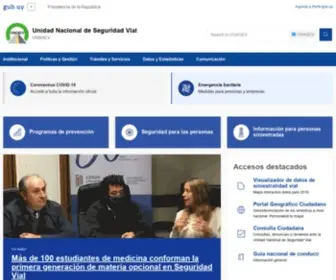 Unasev.gub.uy(Unidad Nacional de Seguridad Vial) Screenshot