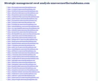 Unavocenorthernalabama.com(Strategic management swot analysis) Screenshot